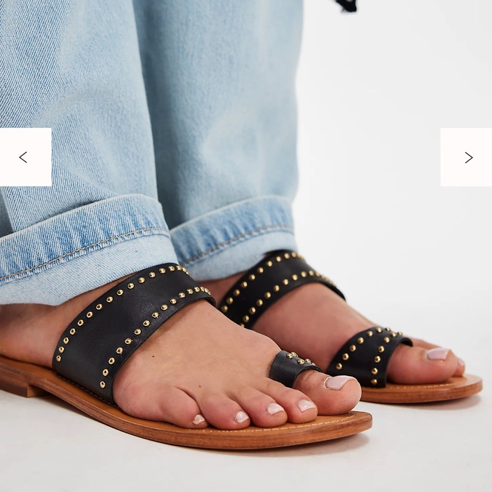Free people  Black Studded Sandals